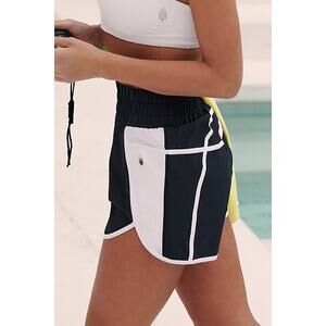 New Free People x Beach Riot Cliff Shorts $78 X-SMALL Black & White Spandex